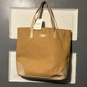 October Shoulder Bag Tan Cotton Women Tote Bag NWT